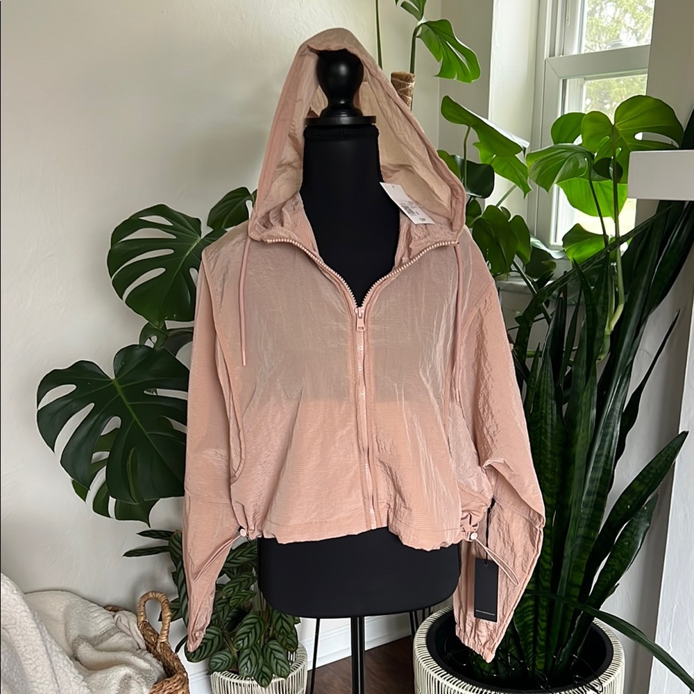 Pink Hooded Zip-Up Jacket